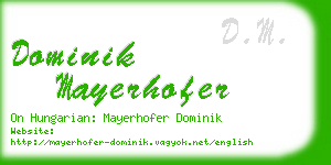 dominik mayerhofer business card